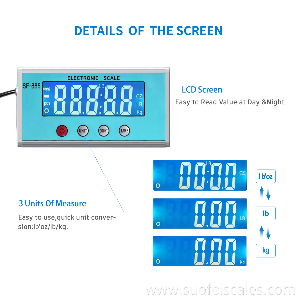 SF-885 High standard digital shipping scale high precision digital postal scale